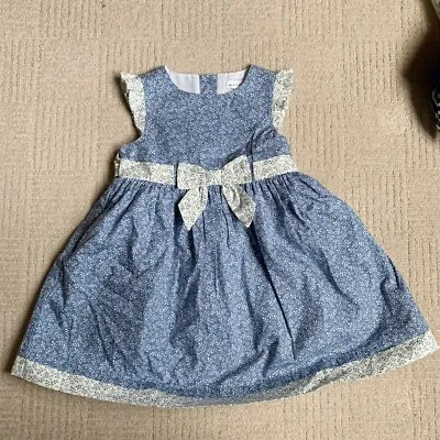 Toddler Maggie & Zoe Girls Dress Set Floral Blue Summer 9 - 12 Months • £9