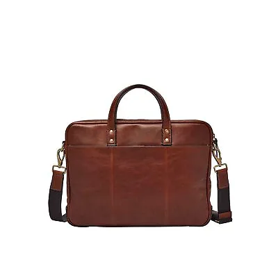 New Fossil Men's Haskell Leather Briefcase New • $178.45