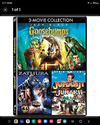 $9.20 • Buy Goosebumps / Jumanji (1995) / Zathura 3 Movie Collection DVD