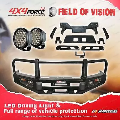 4X4FORCE Armor Bumper Bullbar LOOP Skid Plate Drive Light For Ford Ranger PX T7 • $1315