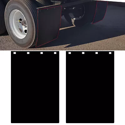 $44.99 • Buy 2pcs Universal Heavy Duty Rubber Semi-Truck Mud Flap Splash Guard Mudflap 24*30 