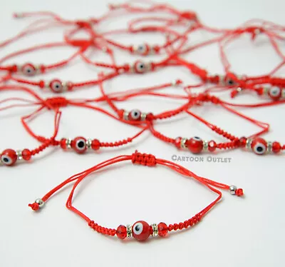 12 Evil Eye Kids Protection String Bracelet Pulsera Ninos Mal De Ojo Red String • $17.05