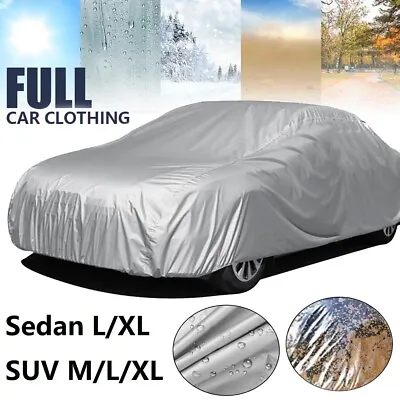 Full Car Cover Waterproof All Weather Sedan SUV Protection Snow Dust Resistant • $20.78