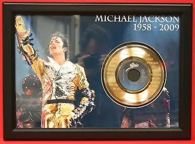 Michael Jackson Billie Jean Poster Art Framed 45 Gold Record Display • $199.95