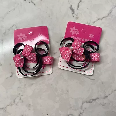 Fashion Jewelry Girls Accessories Polka Dotted Minnie Mouse Hair Clip Set Of 2 • $13.20