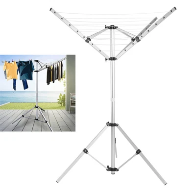 £31.99 • Buy Portable 4 Arm Aluminium Clothes Line Camping Caravan Washing Airer Dryer Rack