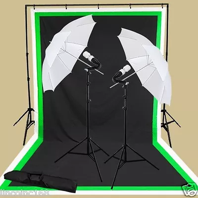 Phtotgraphy Studio Continuous Lighting Kit Background Support Muslin Backdrop • $119