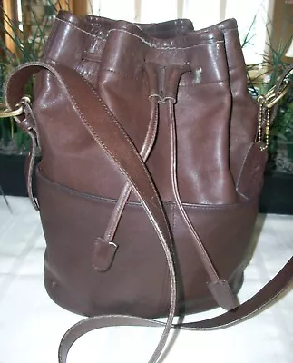 Coach 4151 Vintage Thompson Drawstring Bucket Bag Leather Mahogany Vtg 1995 US • $99