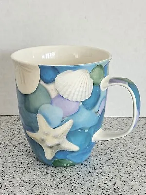 Cape Shore Decorative Harber Coffee/Tea Mug 15oz Sand Dollars Starfish & Shells • $9