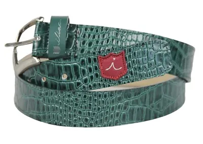 New Iliac Golf Green Crocodile Belt Size 38 • $49