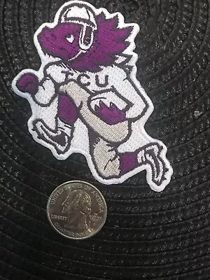 TCU Texas Christian Horned Frogs Vintage Embroidered Iron On Patch 3.25” X 2” • $4.99