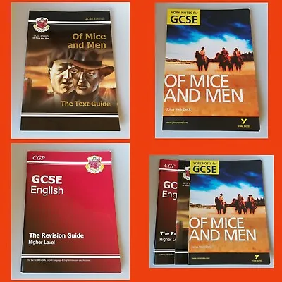 Of Mice & Men York Notes & CGP Text Guide GCSE English Revision Guide: 3 Books • £9.99