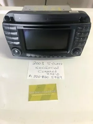 Mercedes W220 W215 2003  Navigation Gps Command Radio Stereo Unit 2208205989  • $150