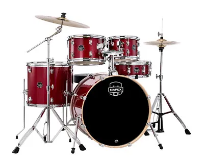 Mapex Venus 5 Piece Rock Complete Drum Set - Crimson Red Sparkle • $699