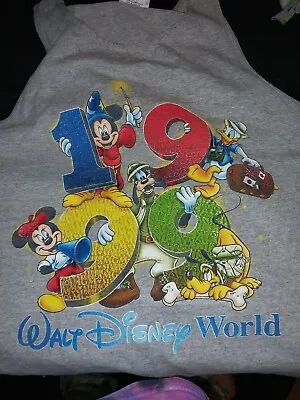 Vintage Disney World Tank Top 1999 Mickey Mouse Pluto Donald Duck Size L • $8