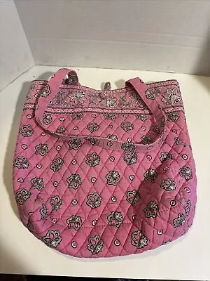 Vera Bradley Shoulder Bag Tote Pink / Black Floral Pattern  • $15.85