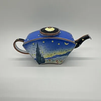 Enamel Copper Miniature Enamel Teapot Kelvin Chen/Vincent Van Gogh Starry Night • $20