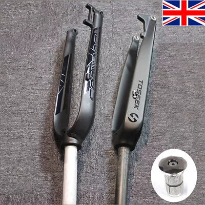 £55.99 • Buy 26/27.5/29  Straight Tube Rigid Fork Mountain Bike 1-1/8 In Disc Brake 9mm QR UK