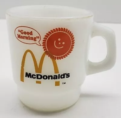 Vintage Fire King McDonalds Coffee Cup Mug Anchor Hocking Oven-Proof Milk Glass • $7.99