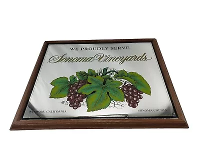 Vintage Sonoma Wineyards Hanging Bar Mirror Windsor California Sonoma County • $39.96