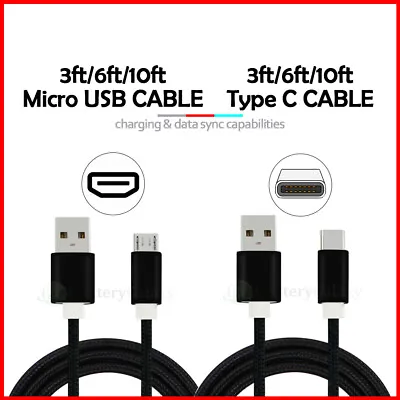 Heavy Duty Charging Phone Cable Type C Micro USB For Android LG Samsung Charger • $2.99