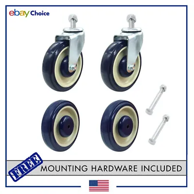 Shopping Cart Wheels | 5  Stem Casters Wheel Universal Replacement Kit 4-pack   • $33.92