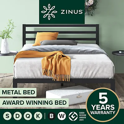 $239 • Buy Metal Bed Frame Queen Double King Single Size Mattress Base - Zinus Modern Frame