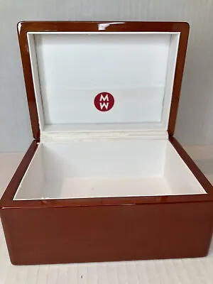 Michele MW Lacquered Wood Presentation Box Warm Red Gloss Piano Finish READ… • $30