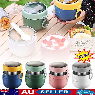 600ml Lunch Box Thermos Food Flask Stainless Steel Insulated Jar Container ZO • $15.12