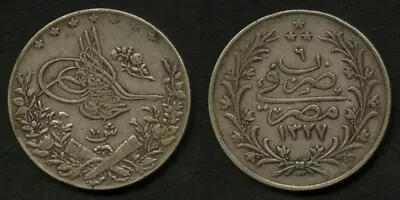 Rare 10 Piastres Egypt Silver Coin Mahmud V 1913 AD VF+ • $59.99