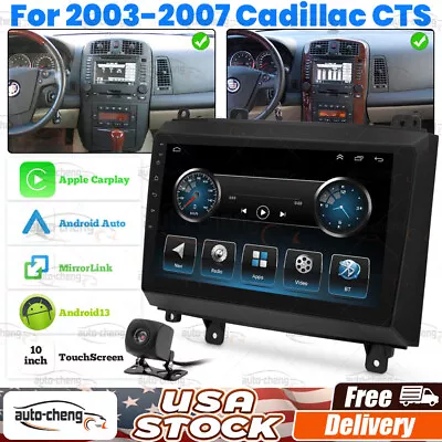 For 2003-2007 Cadillac CTS Android 13 Apple Carplay Car Stereo Radio GPS Navi BT • $155