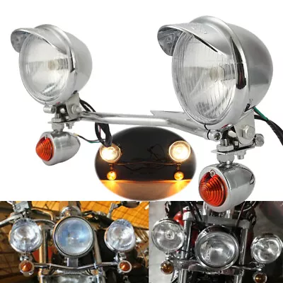 Passing Turn Signals Light Bar For Kawasaki Vulcan Classic MeanStreak Nomad 1600 • $65.99