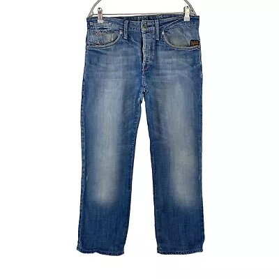 G-Star CODER PANT UNIT Blue Regular Straight Fit Jeans W32 L30 • £25.99