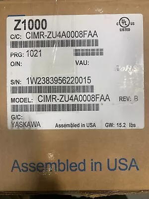 Yaskawa Z1000 3 - 500 HP Variable Speed Drive; New In Box Original Pkg • $969.99