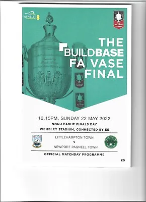 £10 • Buy FA Vase & Trophy Finals Wembley 2022 Programme + Photocopy Teamsheets