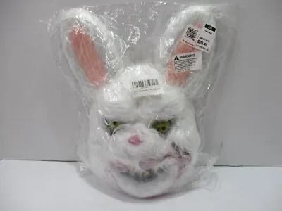 Scary Bunny Mask Costume Mens Halloween Blood Rabbit White Animal New Tags • $21.99
