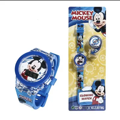 Mickey Mouse Kids LED Flash Light Watch Digital Boys Cartoon Glow Gift • $15