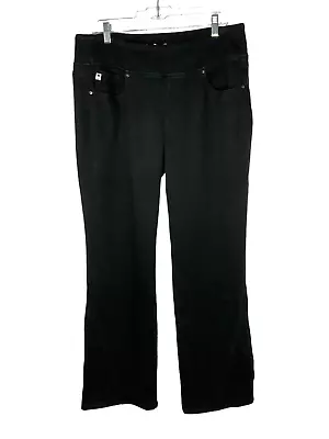 Belle By Kim Gravel Flexibelle Diagonal Jeans A367272 Black Size 16 NEW • $18.69