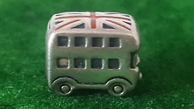 925 Silver Pandora London Bus With Enamelled Union Jack Charm • £22