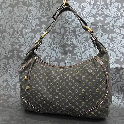 LOUIS VUITTON Monogram Mini Lin Canvas Manon MM Brown Shoulder Bag #6 Rise-on • $576.42