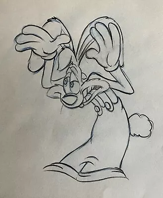 DISNEY ROLLER COASTER RABBIT Original Production Drawing Of Roger - Mark Kausler • $199.99