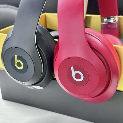 Over-Ear Dr. Dre Beats Studio3 Wireless Headphones Shadow Red Black Bluetooth • $145.75