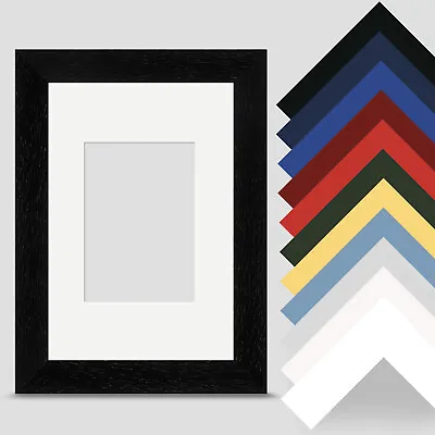 Black Photo Frame 6x4 With Mount 3.5x2.5 Print Various Colours ACEO Print Art • £7.95