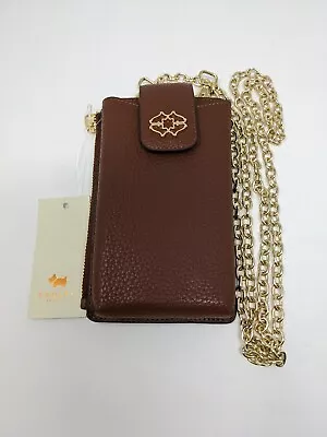 Radley London Hillcrest Leather Phone Mini Crossbody Wallet Dark Brown NWT $138 • £82.02