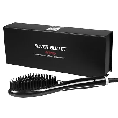 Silver Bullet Hybrid Ionic Ceramic Straightening Brush Free Postage Silverbullet • $109.95