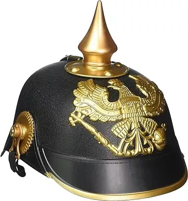German Officer Pickelhaub Helmet - Plastic Imperial Prussian Helmet - Black • $75