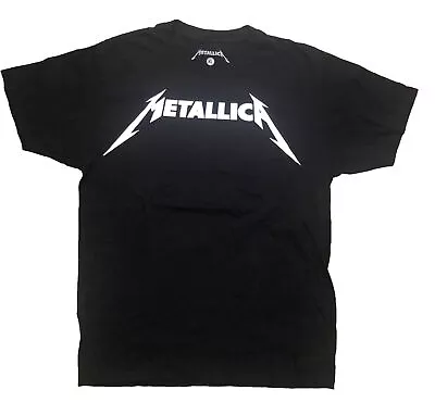 Metallica Official Merchandise White Logo Black T Shirt Mens Size XL • $14