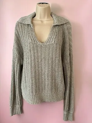 Wonderly Womens V Neck Long Sleeve Sweater Top Knitted Pullover Size Large • $15