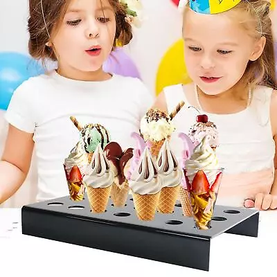 Ice Cream Cone Stand Cupcake Cone Baking Rack Ice Cream Holder Stand For • £6.85