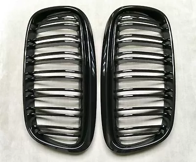 M2 STYLE PAINTED PIANO GLOSS BLACK Front Grilles Grille For 14-18 F45 F46 ACTIVE • $99